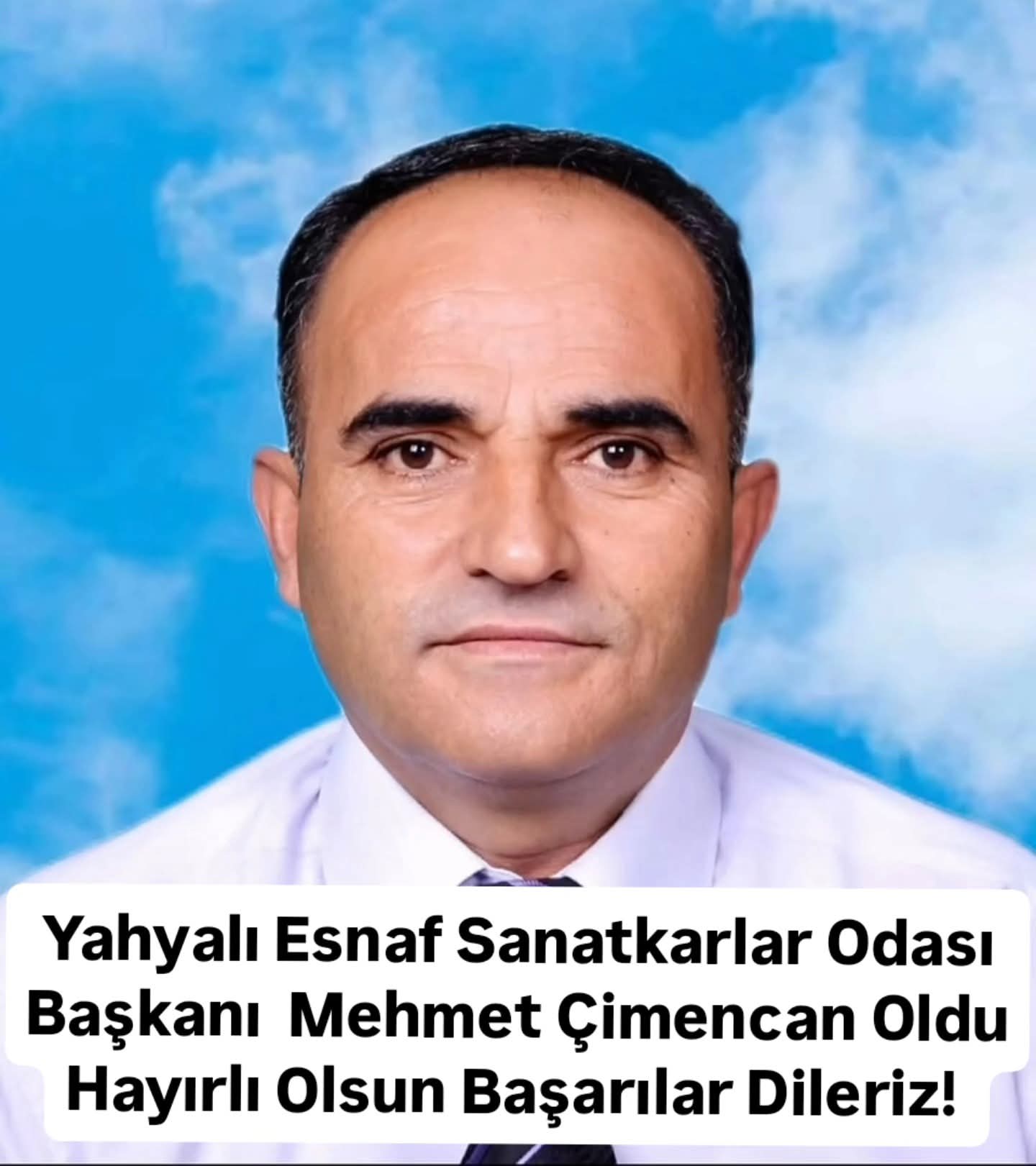 Yahyalı Esnaf Sanatkarlar Odası Başkanı  Mehmet Çimencan Oldu.Hayırlı Olsun Başarılar Dileriz!