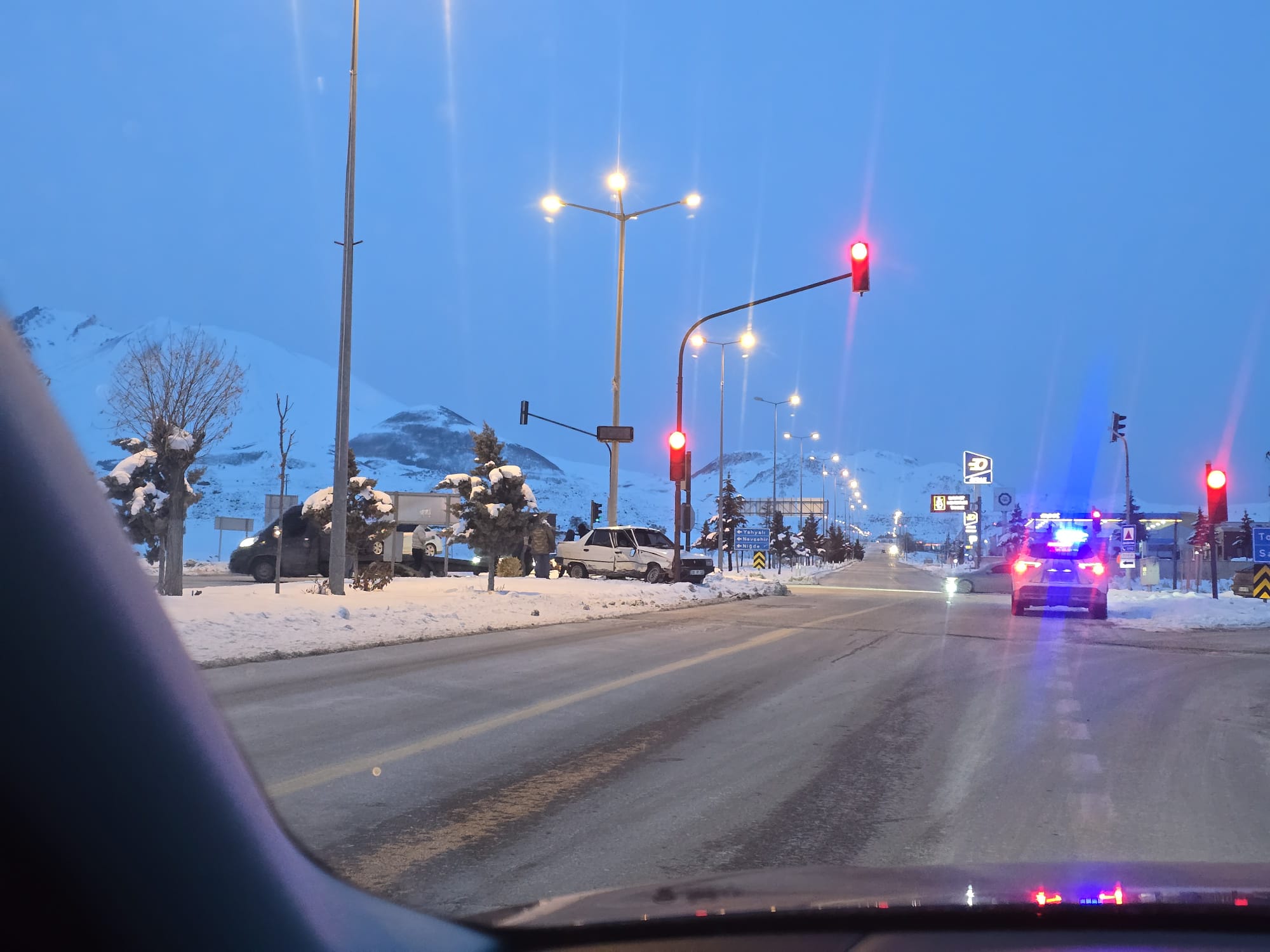 Develi'de maddihasarlı kaza. 