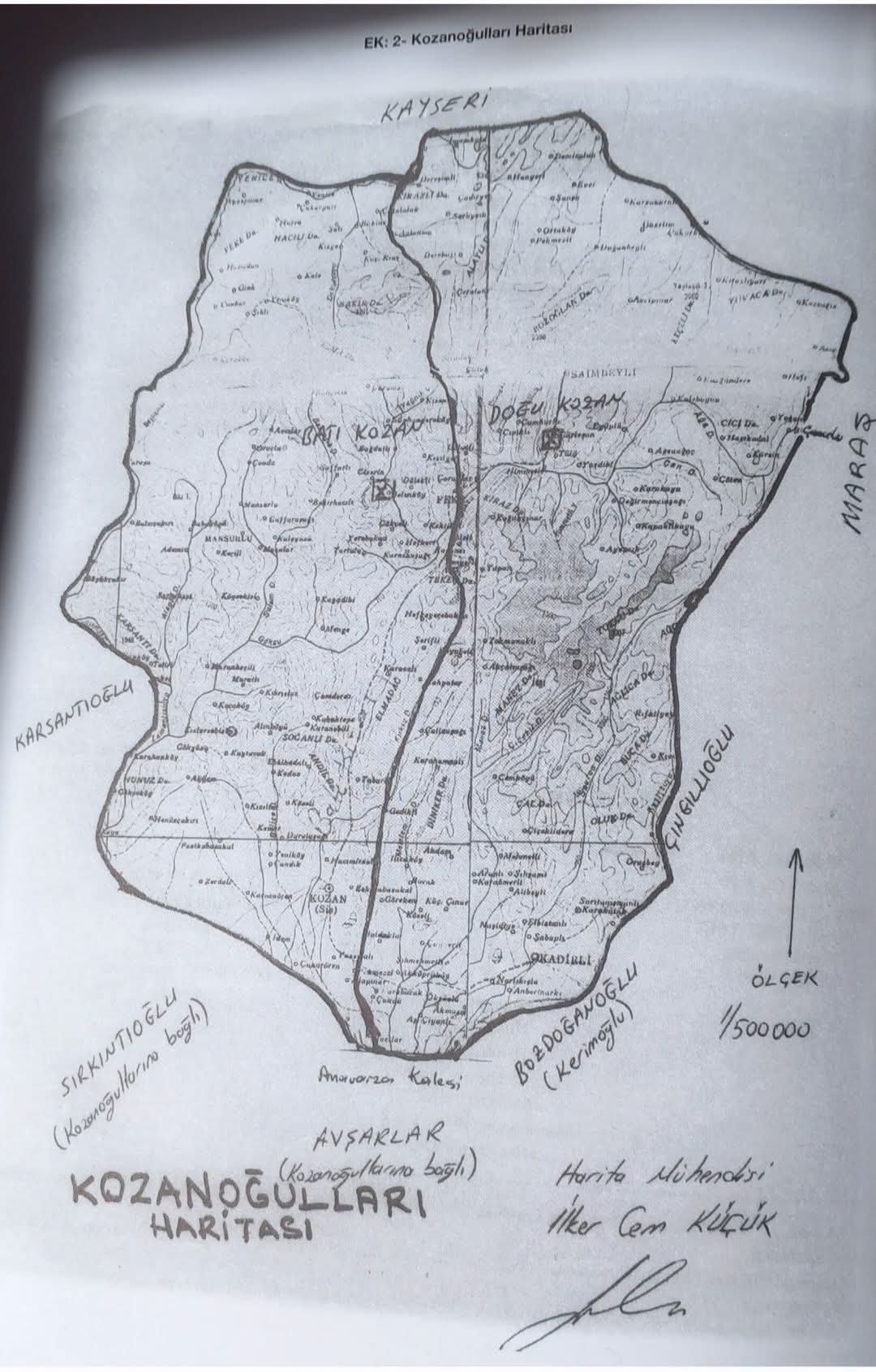 KOZANOĞULLARI BEYLİĞİNDEN  DEVELİYE BAĞLANAN KÖYLER 