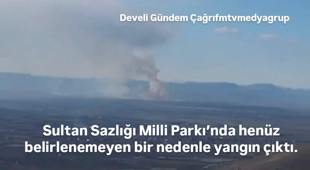 Sultan Sazlığı Milli Parkı’nda henüz belirlenemeyen bir nedenle yangın çıktı.