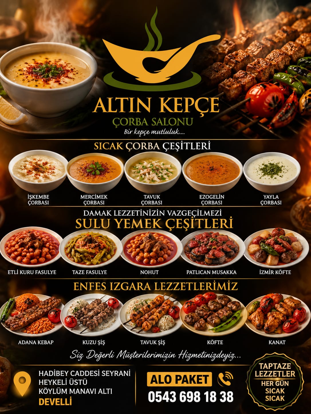 Altın Kepçe Çorba Suluyemek Salonu Ve Izgara Çeşitleri 